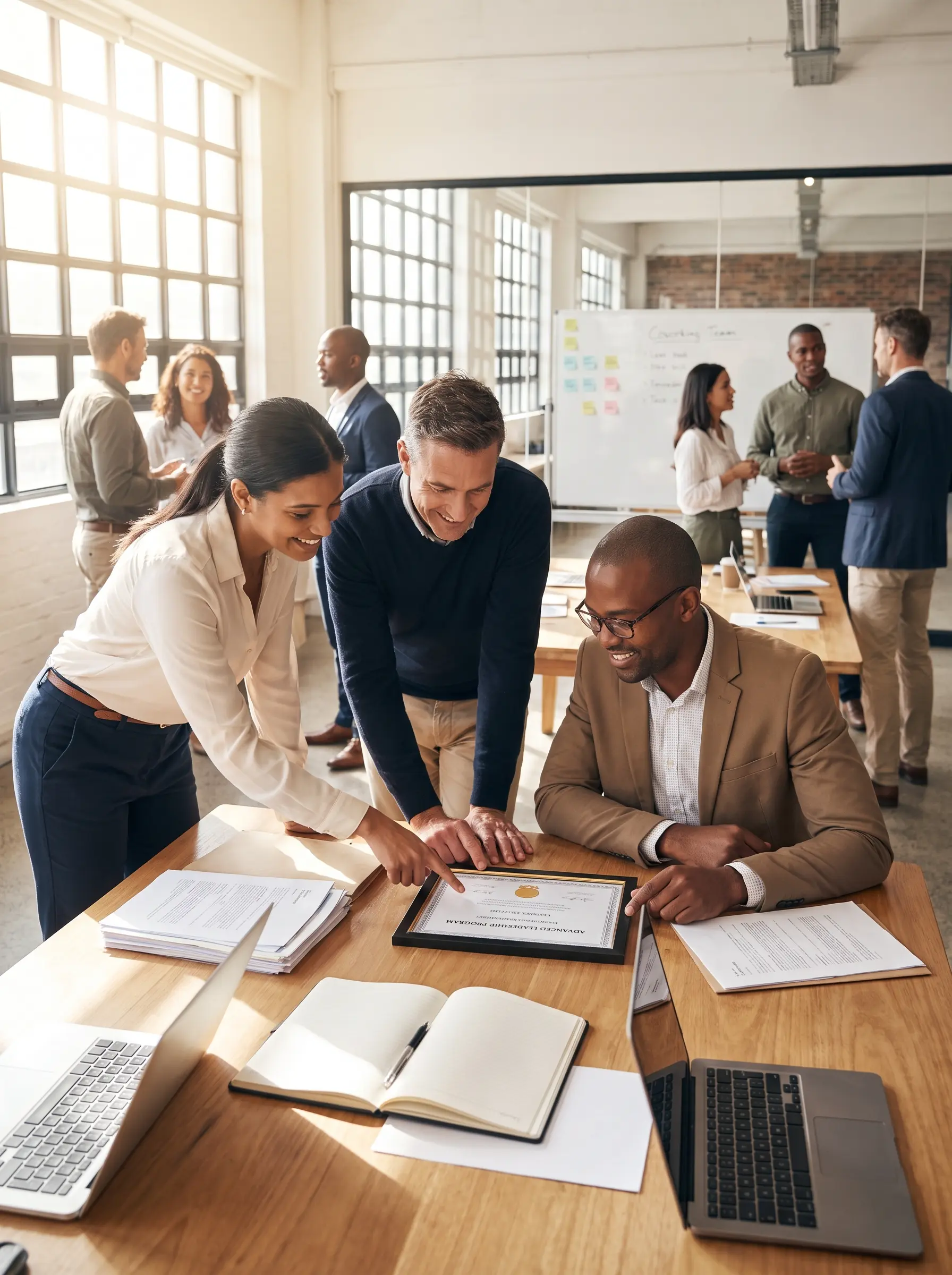 Stagiaires obtenant leur certification à l'issue d'une formation Formation Agora